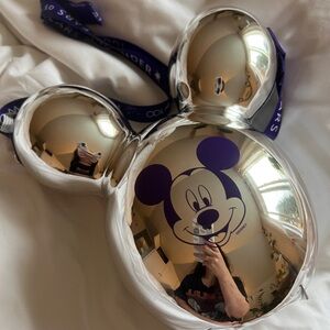 Disney 100 Silver Mickey Popcorn Bucket